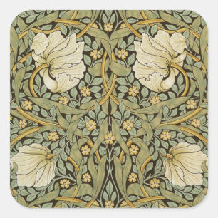 Sticker Carré Pré-raphate de William Morris Pimpernel Vintage