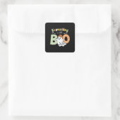 Sticker Carré Pregnant Mom To Be Little Boo Funny Halloween Desi (Sac)