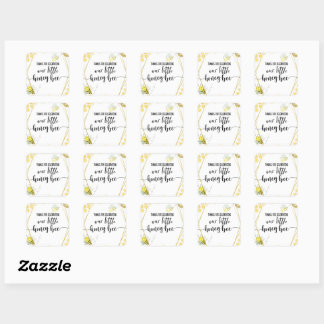 STICKER CARRÉ PREMIER ANNIVERSAIRE, BEE PARTY, BEE THEMED