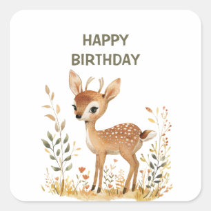 STICKER CARRÉ PREMIER ANNIVERSAIRE DE BÉBÉ