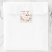 Sticker Carré Premier anniversaire petit manque un derful floral (Sac)