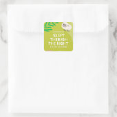 Sticker Carré Premier long sommeil de bébé (Sac)