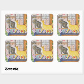 Sticker Carré Premier pied (Feuille)