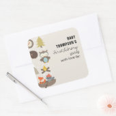 Sticker Carré Première bibliothèque de bébé Aventure Attend (Enveloppe)