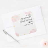 Sticker Carré Première bibliothèque Plaque de livres pour bébés  (Enveloppe)