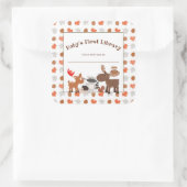 Sticker Carré Première bibliothèque pour bébés, plaque d'enregis (Sac)