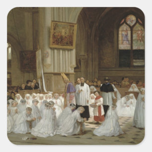 Sticker Carré Première communion, 1867