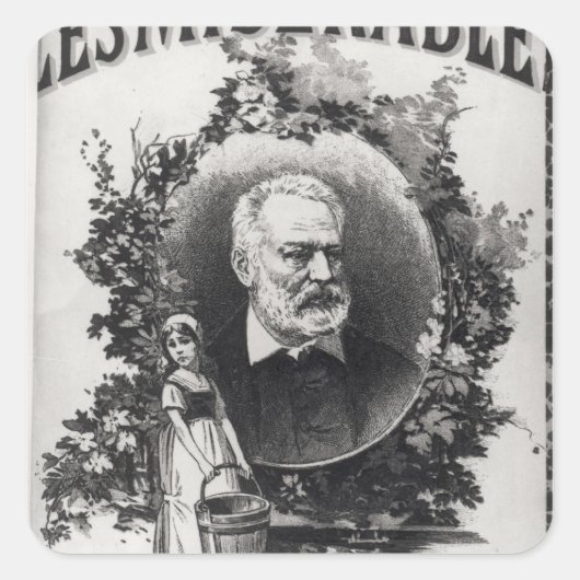 Sticker Carré Première édition du titre Les Misérables (Devant)