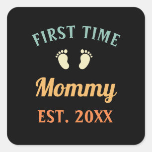 Sticker Carré Première Fête des mères de maman de maternité