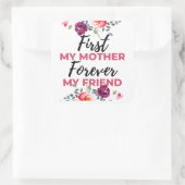 Sticker Carré Première Ma mère pour toujours Mon ami noir (Sac)