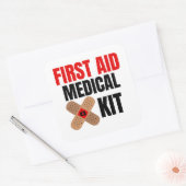 Sticker Carré Premiers secours et urgences (Enveloppe)