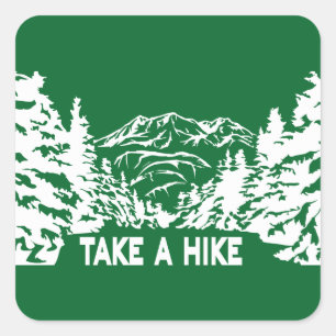 Sticker Carré Prenez une citation Hippique paysage montagnard mo