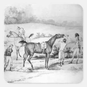 Sticker Carré Préparation à une course