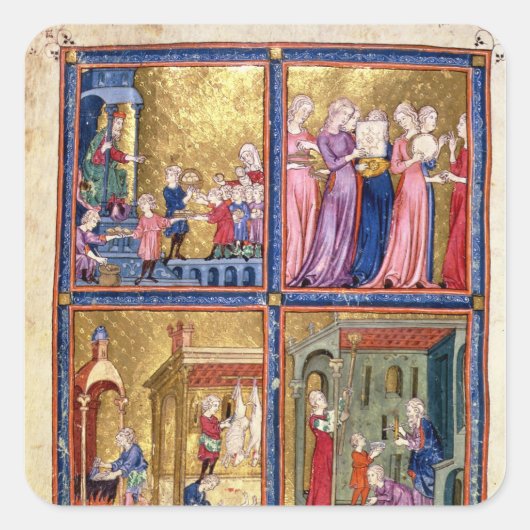 Sticker Carré Préparation de la Pâque (Devant)