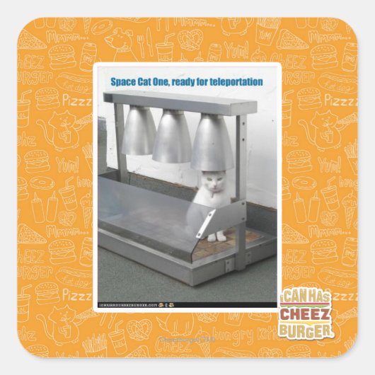 Sticker Carré Préparez pour la téléportation (Devant)