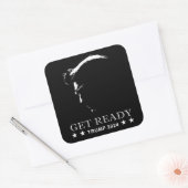 Sticker Carré Préparez-vous : USA Donald Trump 2024 (Enveloppe)