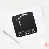 Sticker Carré Préparez-vous : USA Donald Trump 2024 (Enveloppe)