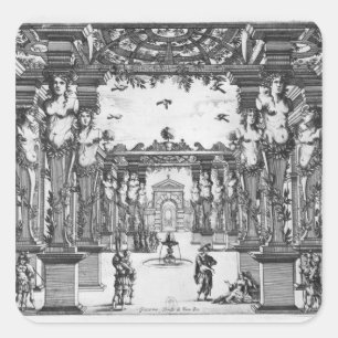 Sticker Carré Présentez la conception par Giacomo Torelli pour