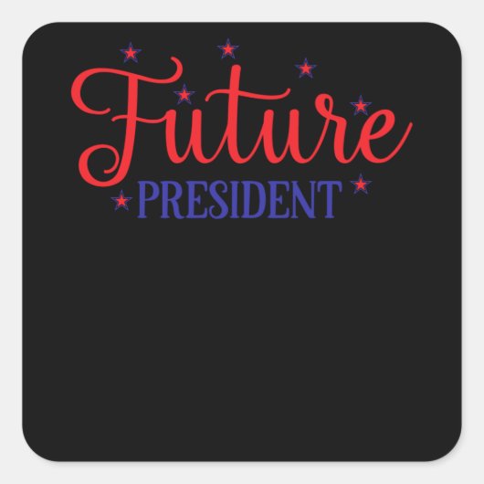 Sticker Carré président américain de l'avenir (Devant)