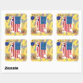 Sticker Carré President day of America (Feuille)