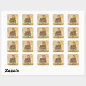 Sticker Carré Prêt À Voler Inséparables (Feuille)