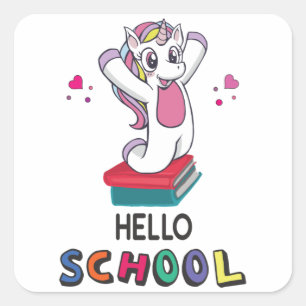 Sticker Carré Prêt pour l'école en ligne