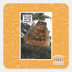 Sticker Carré Prêt pour l'hiver