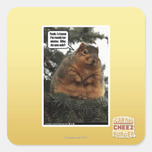 Sticker Carré Prêt pour l'hiver