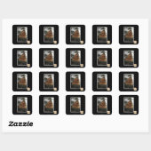 Sticker Carré Prêt pour l'hiver (Feuille)