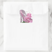 Sticker Carré Pretty pink Hi Heel Rose (Sac)