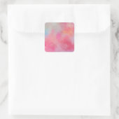 Sticker Carré Pretty Stylish Rose Pink Watercolor Ink (Sac)