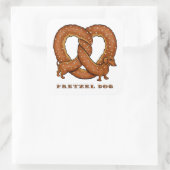 Sticker Carré Pretzel Dog Dachshund (Sac)