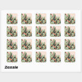 Sticker Carré Prickley Pear Cactus (Feuille)