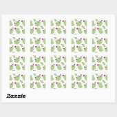Sticker Carré Prickly Pear Motif Texas State Plante Cactus Love (Feuille)