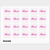 Sticker Carré Pride coussin | Rose Lesbienne Femme élevée (Feuille)