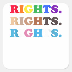 Sticker Carré Pride Droits LGBT Gay Gay Gay Gay Gay Gay Copier