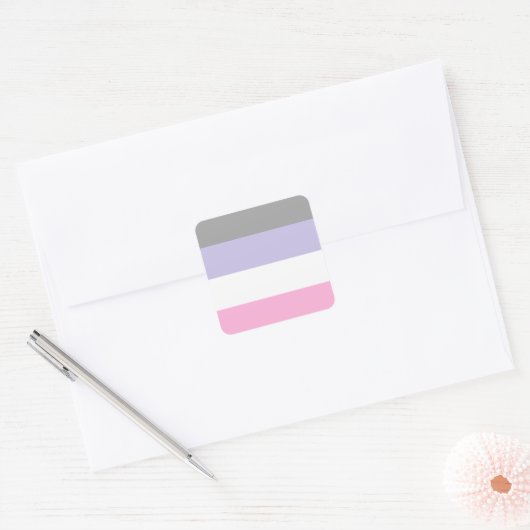Sticker Carré Pride Flag (Enveloppe)