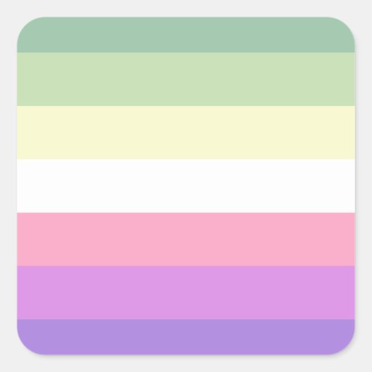 Sticker Carré Pride Flag (Devant)