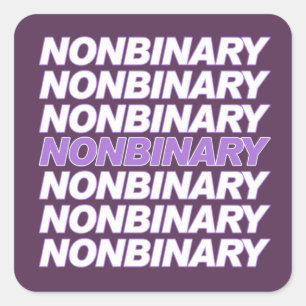 Sticker Carré Pride non binaire