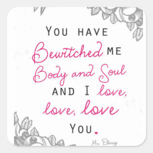 Sticker Carré Pride & Préjugés - M. Darcy