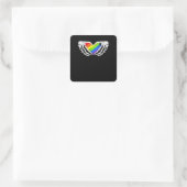 Sticker Carré Pride - Pride Skeleton mains avec coeur 2 Classic (Sac)