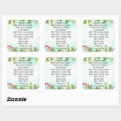 Sticker Carré Prière de Noël Holly Berry St. Francis (Feuille)