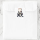 Sticker Carré Priest King Siberian Husky Dog (Sac)