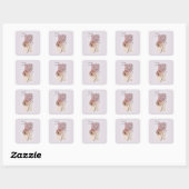 Sticker Carré Priez pour votre force (Feuille)