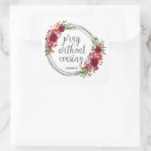 Sticker Carré Priez sans cesser (Sac)