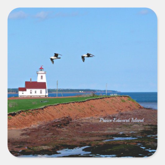 Sticker Carré Prince Edward Island Lighthouse (Devant)