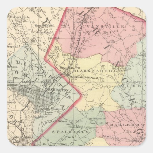 Sticker Carré Prince George's (Devant)