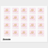 Sticker Carré Princess Birthday (Feuille)
