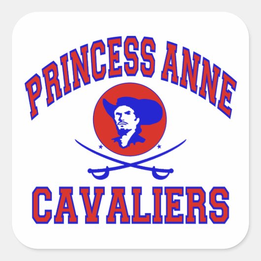 Sticker Carré Princesse Anne Cavaliers (Devant)