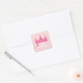 Sticker Carré Princesse anniversaire de enfant (Enveloppe)